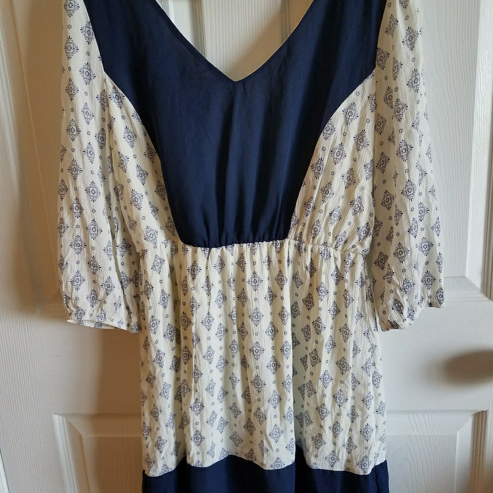Pink Owl tunic dress women's size L